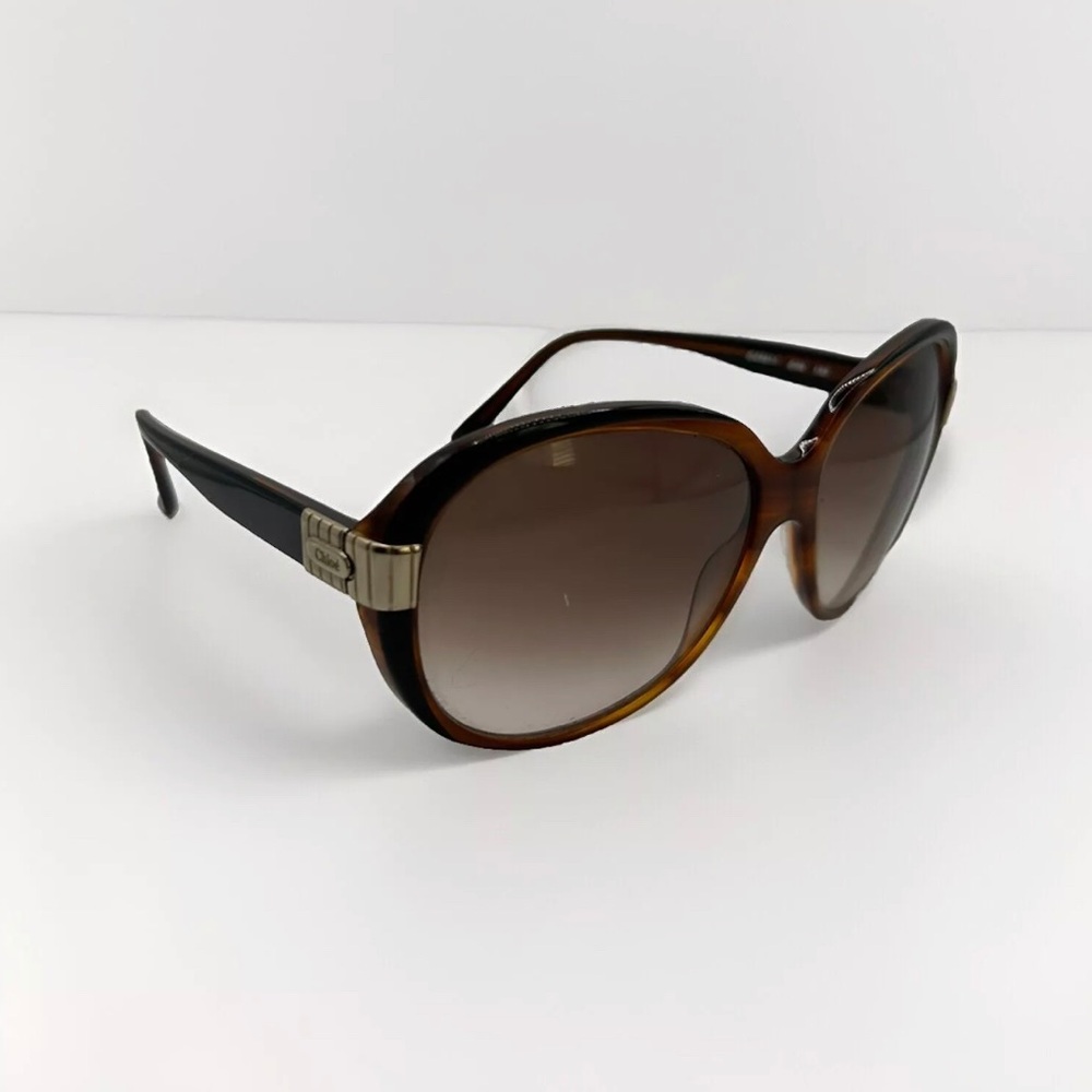 Chloe Brown and Gold Women's Sunglasses